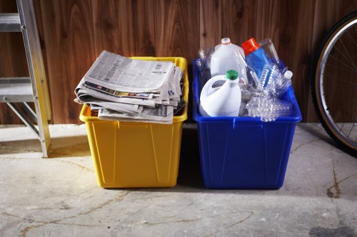 Homeowner enjoying cleared garage