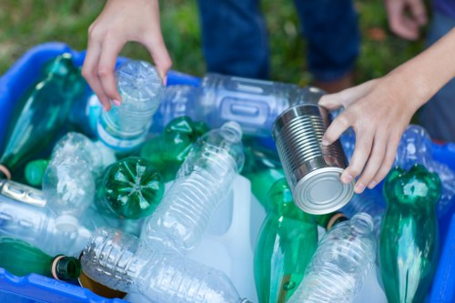 Various categories of business waste for recycling